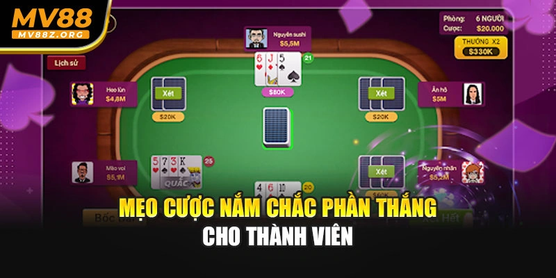 Mẹo cược nắm chắc phần thắng cho thành viên